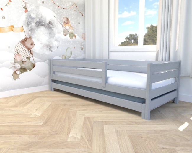 łóżko rozkładane podwójne Maro Low popiel