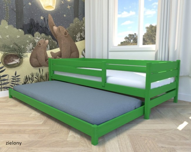 łóżko dla dwójki dzieci  Maro Low zielony.jpg