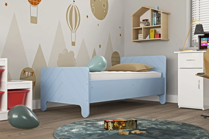 Łóżko dziecięce Nelia 160x80 niebieskie