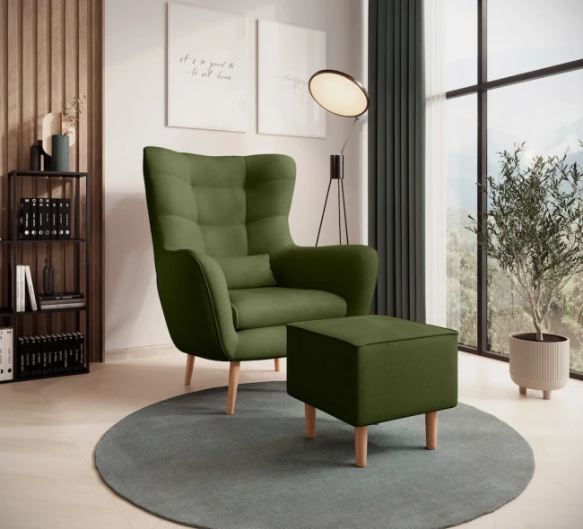 Fotel Donat Ciemno zielony Maya 07.webp