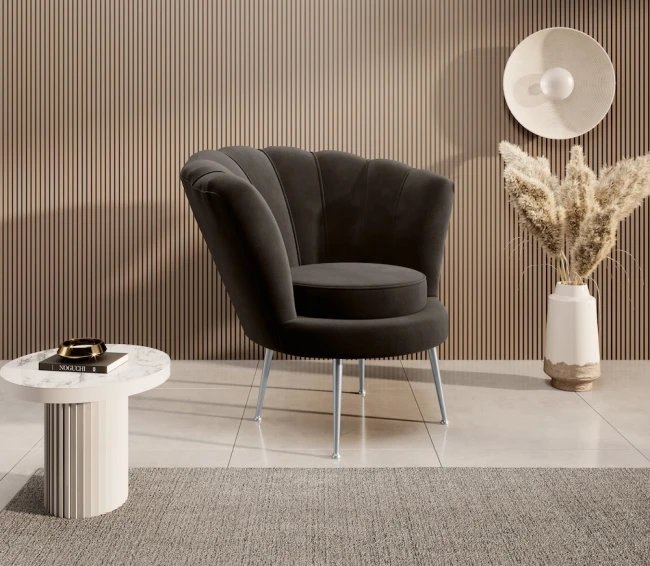 Fotel Shell - Magic Velvet 2205 silver (1).webp