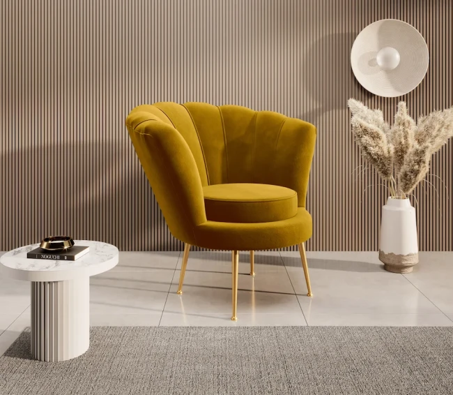 Fotel Shell - Magic Velvet 2215 gold legs (1).webp