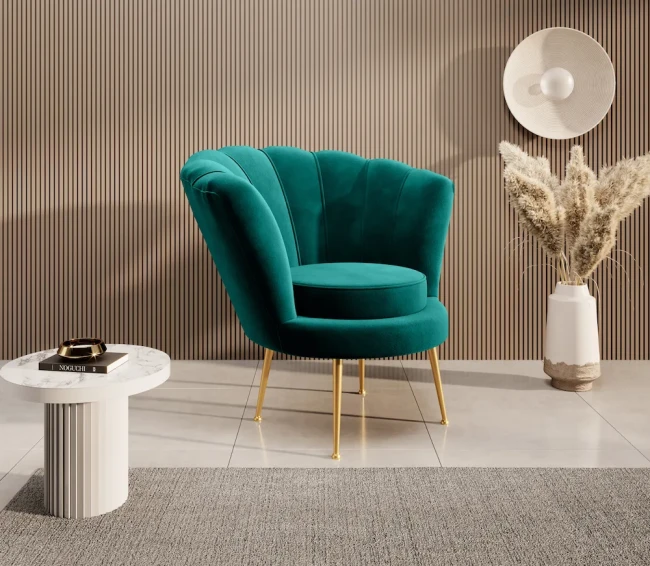 Fotel Shell - Magic Velvet 2221 gold.webp