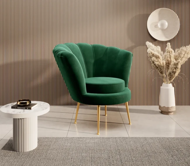 Fotel Shell - Magic Velvet 2225 gold.webp