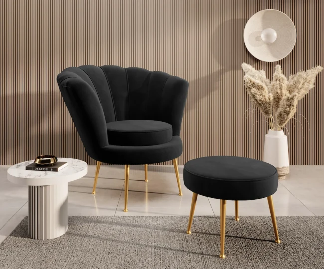 Fotel Shell - Magic Velvet 2272 gold.webp