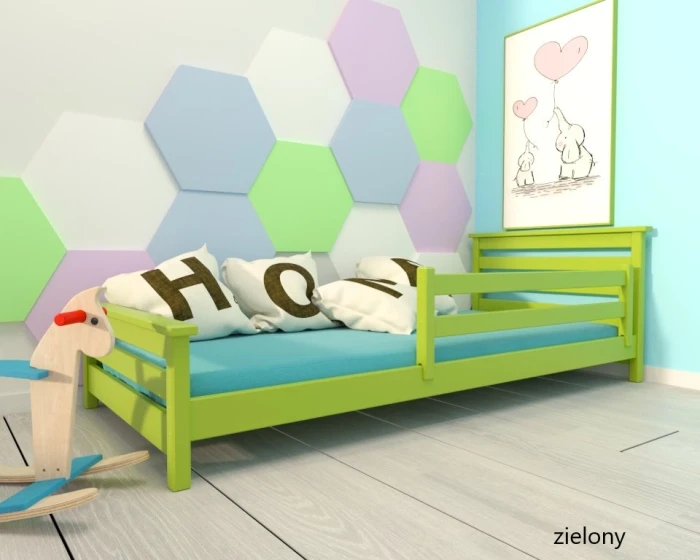 Łóżko - Adaś LOW PREMIUM kolor zielony