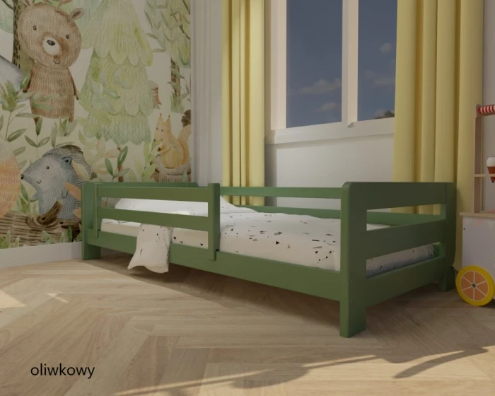 Łóżko - Egon LOW PREMIUM kolor oliwkowy