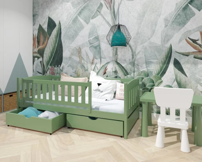 Łóżko dziecięce - Lena Premium kolor oliwkowy