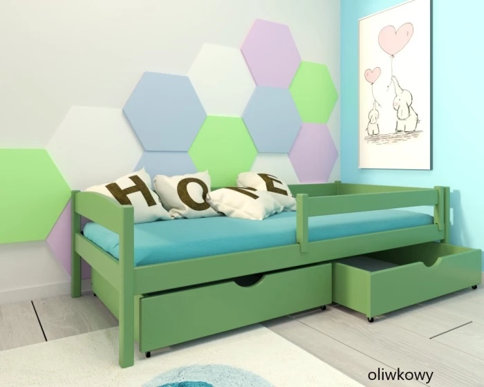Łóżko dziecięce - Molly PREMIUM kolor oliwkowy