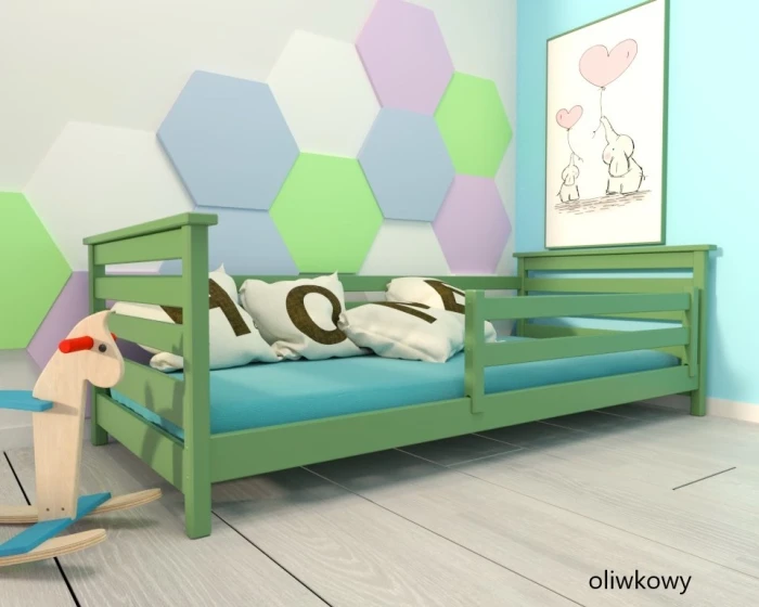 Łóżko dla malucha - Exit LOW PREMIUM kolor oliwkowy