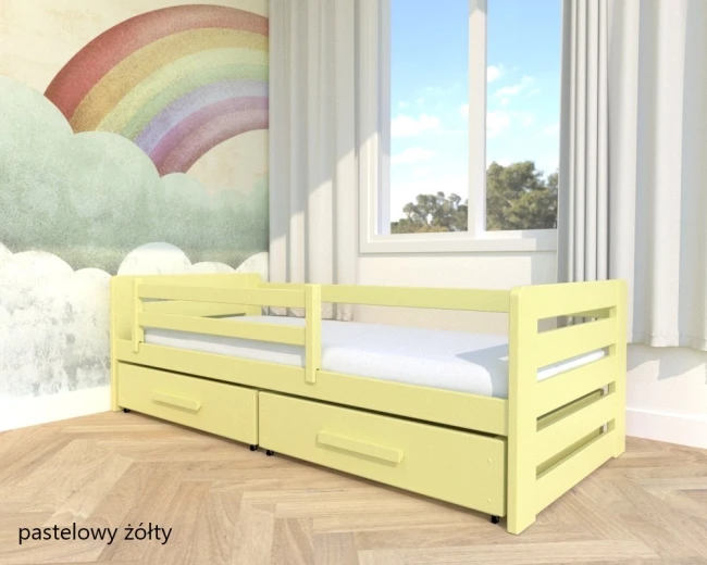 Dziecięce łóżko drewniane dla chłopca  LAURA PREMIUM