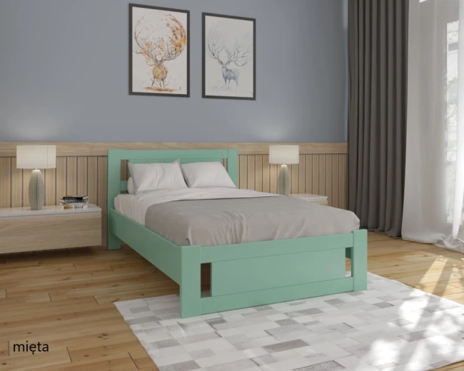 Wysoki materac kieszeniowy Comfort 20cm dopasowany do białego łóżka 120x200