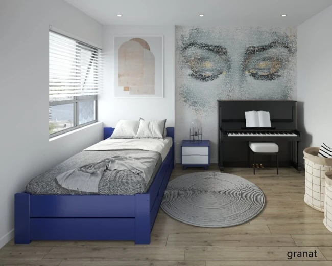 Szuflada z litego drewna sosnowego wysuwana spod łóżka 120x200