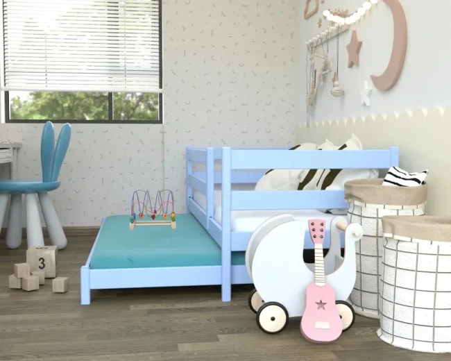 Dwa materace w łóżku dla dzieci Czarek Low Premium