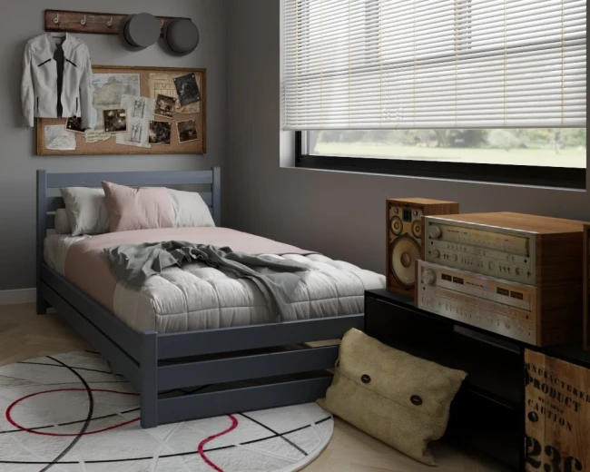 Łóżko dla studenta z wysokim materacem Antonio Classic 120x200