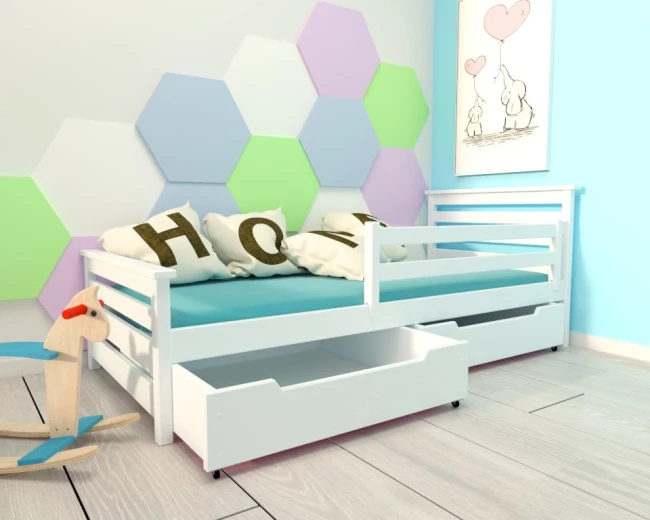 Białe łóżko dziecięce - Adaś PREMIUM