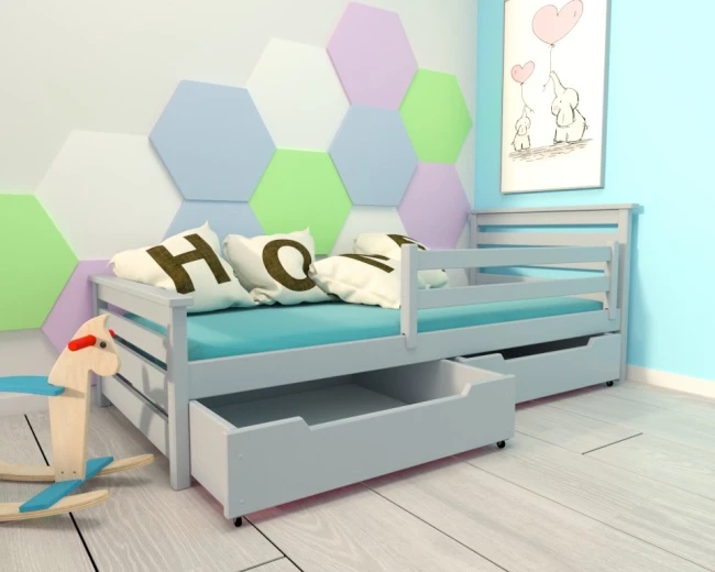 Łóżko - Adaś PREMIUM kolor popiel