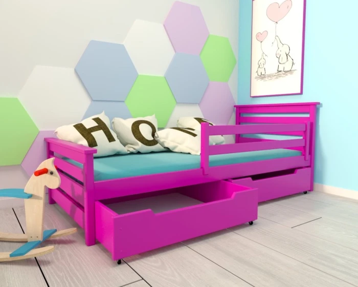 Łóżko - Adaś PREMIUM kolor różowy