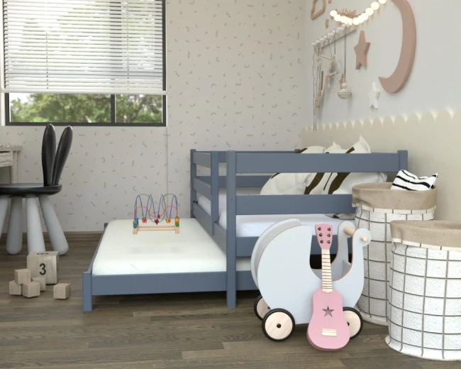 Niska konstrukcja i wysoka ochrona – spokojny sen malucha, łóżko Czarek Low Premium