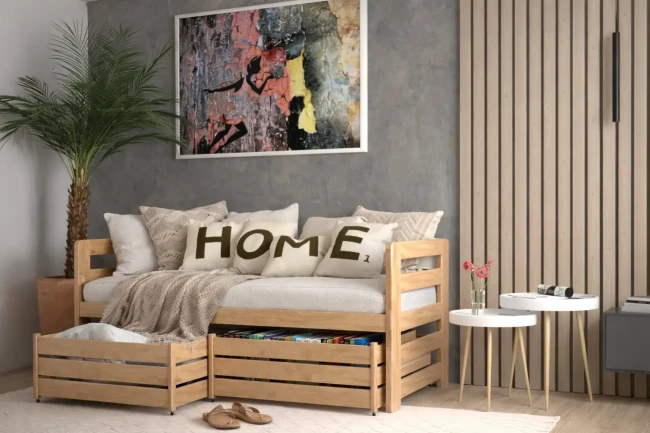 Lozko-mlodziezowe-z-drewna-sosnowego-Ania-Premium.-Pasuje-dla-starszych-dzieci-i-nastolatkow.-Posiada-praktyczne-szuflady.-Kolor-naturalna-sosna 3.webp