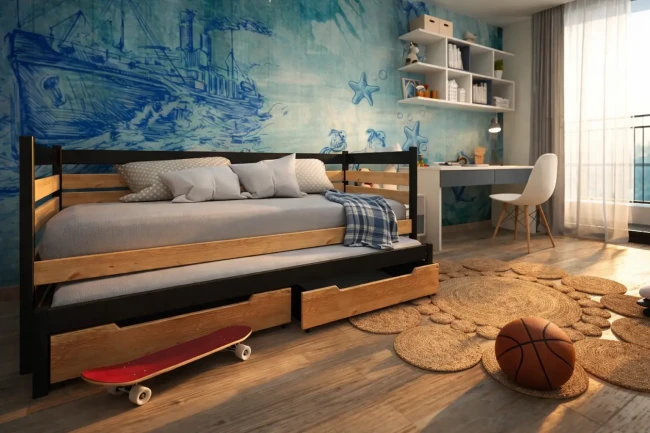 Lozko-dla-dwojki-dzieci-FILIP-DUO-CLASSIC--czarny-sosna 3.webp