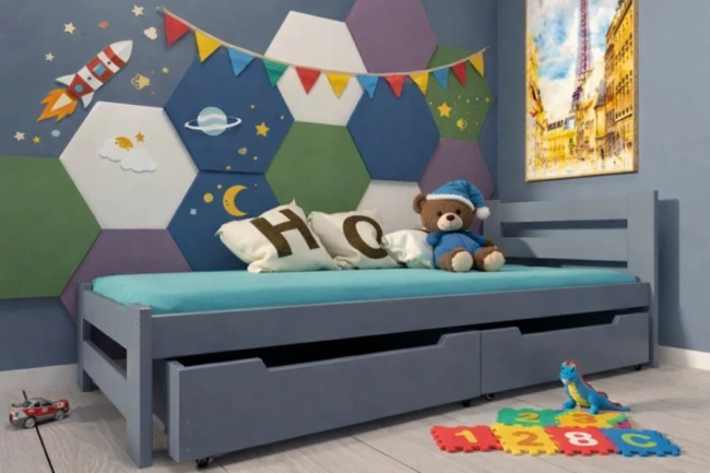 Łóżko dla dziecka Paweł Grafit.webp
