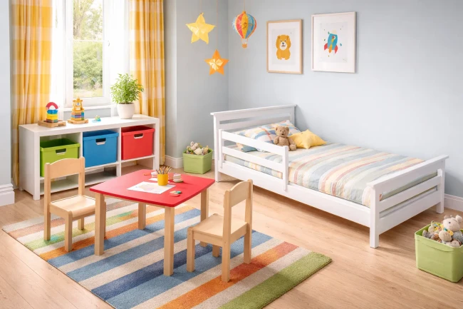 stolik i krzesełko dla dzieci wraz z lozkiem Adaś low premium.webp