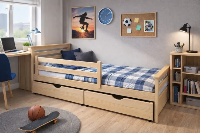 Łóżko młodzieżowe dla chłopaka Adaś Premium.webp