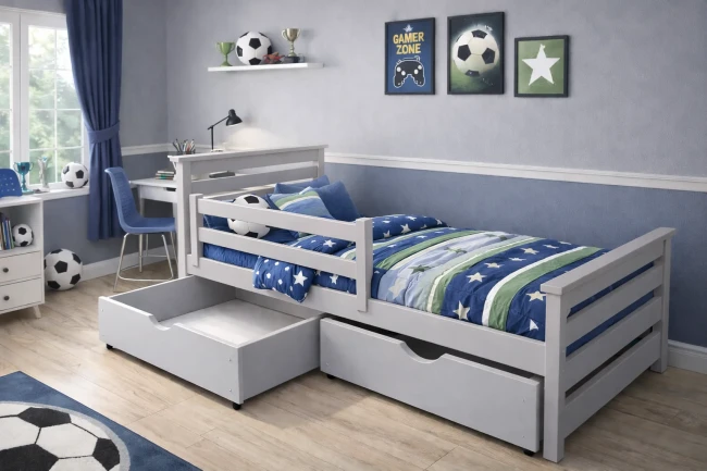 łóżko dla nastolatka Adaś premium popiel.webp