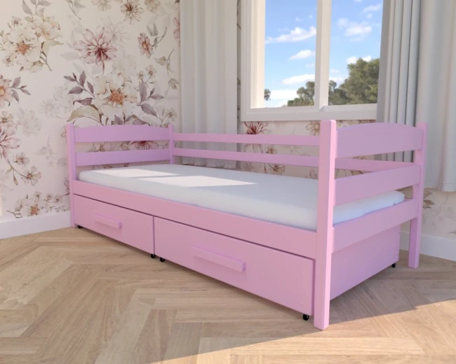 Stworzone z myślą o bezpieczeństwie i komforcie Łóżko Julia Premium pastelowe kolory łagodzą przestrzeń