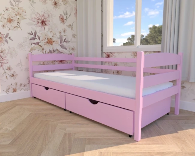 Pokój małej księżniczki, łóżko Julia Premium od Valor Meble, całe z drewna, solidne łóżko.