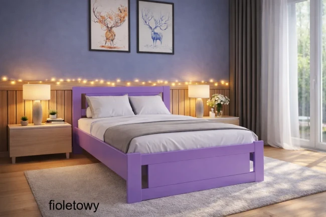 Fioletowe łóżko dla nastolatka Net Premium od Producenta Valor Meble