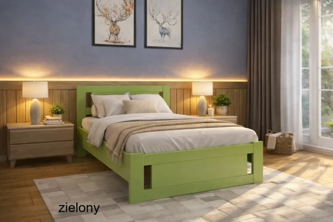 Zielone łóżko dla młodzieży Net Premium od Valor Meble