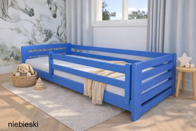 łóżko dla przedszkolaka drewno sosnowe,