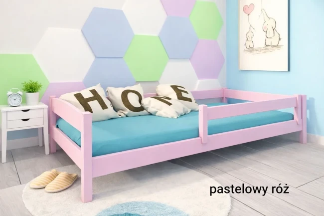 Barierka ochronna w niskim łóżku dziecięcym z drewna sosnowego Molly Low Premium