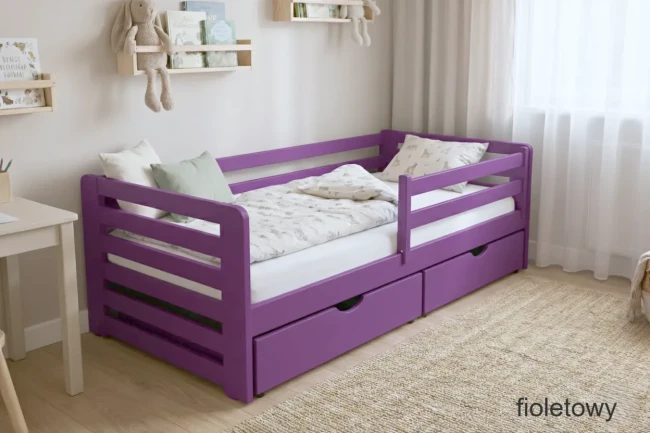 Solidna konstrukcja łóżka z drewna sosnowego premium bez sęków