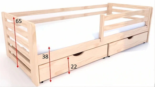 Łóżko do pokoju dziecięcego wymiary od 140x70 do 200x120 Valor Meble producent