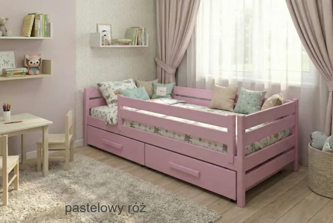 Łóżko dziecięce Marry Classic dla chłopca i dziewczynki dostępne w rozmiarach od 70x140 do 120x200