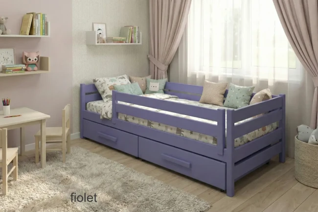 Przekrój materaca wysokoelastycznego z warstwą kokosową do łóżka dziecięcego.