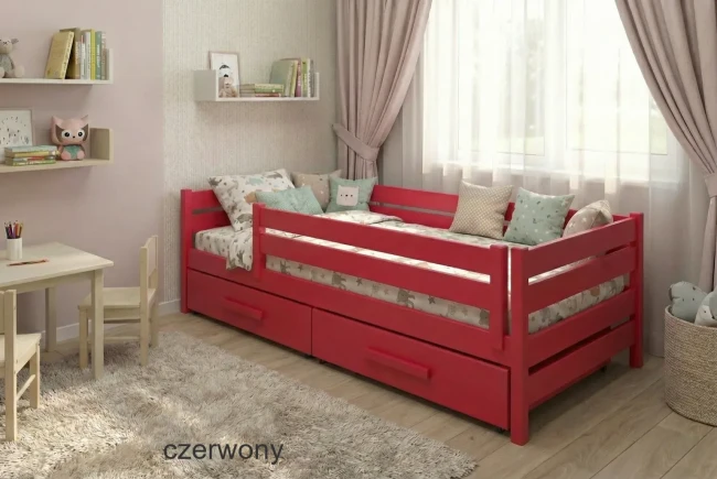 Zdejmowana barierka do łóżka dziecięcego, nasuwana w dowolne miejsce na ramie.