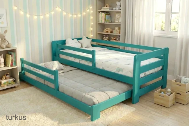 Małe łóżko podwójne do pokoju dziecięcego – szybka dostawa Poznań, Łódź, Śląsk