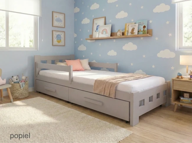 Klasyczne łóżko drewniane dla dziecka Paweł Premium Wrocław i Śląsk