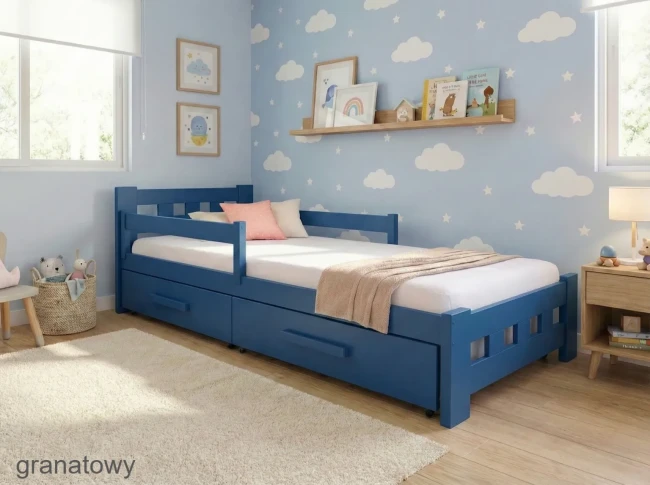 Bezpieczna rama łóżka drewnianego dla dziecka Kalisz