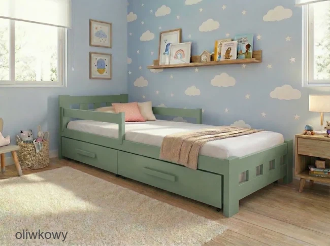 Tradycyjne łóżko pojedyncze dla ucznia meble Śląsk