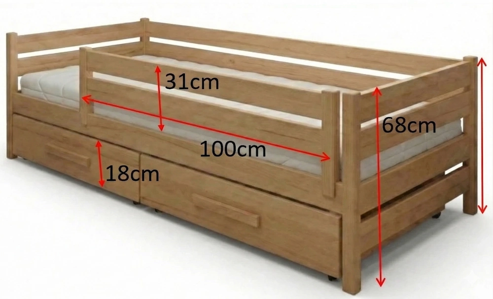 Wymiary łóżka młodzieżowego Merry Premium Max